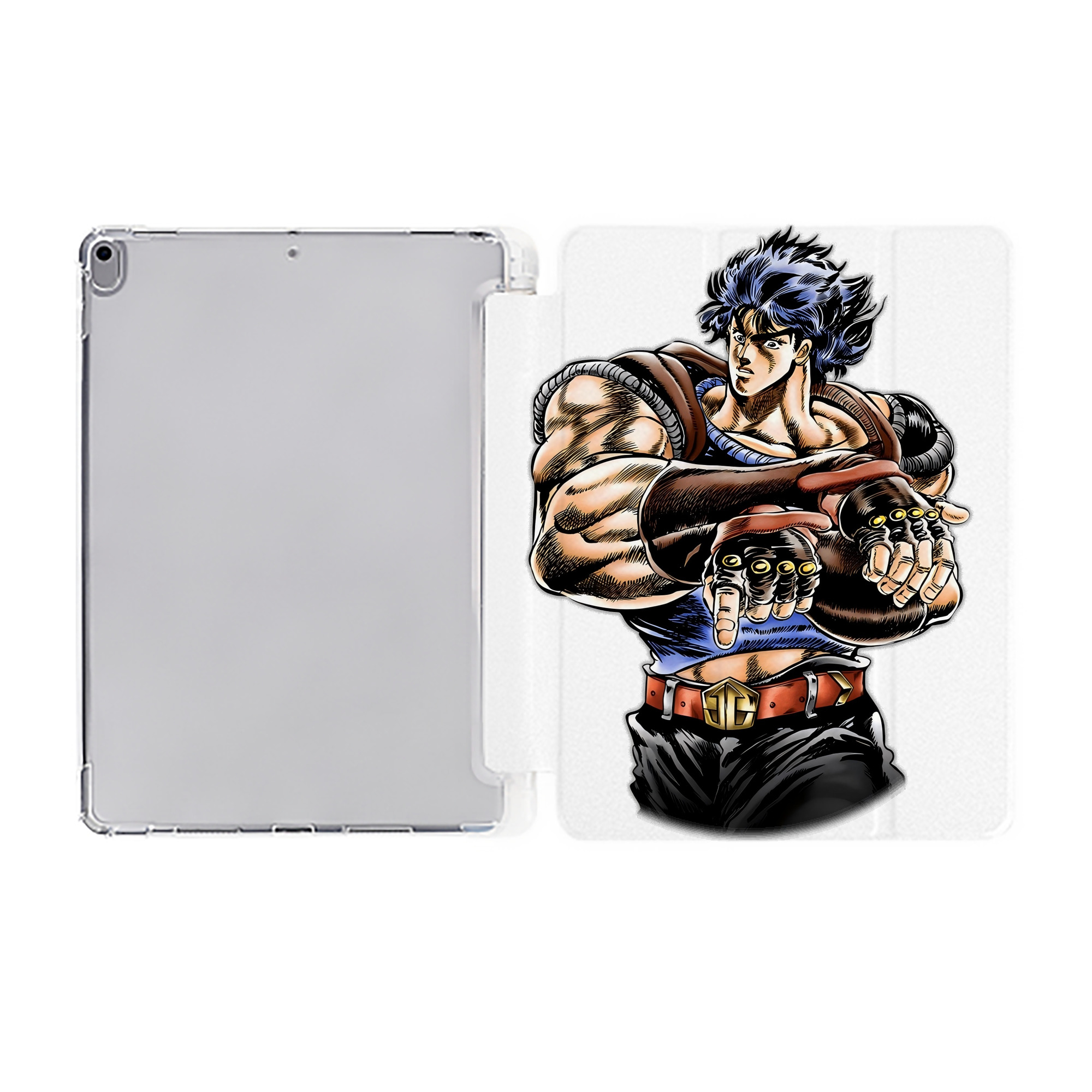 （画像用） ジョジョの奇妙な冒険 /ジョナサン?ジョースター JoJo's Bizarre Adventure Jonathan Joestar IPad ケース ペン収納付き 三つ折りスタンド PUレザー×シリコン 対応機種9.5/10.5/10.9インチ